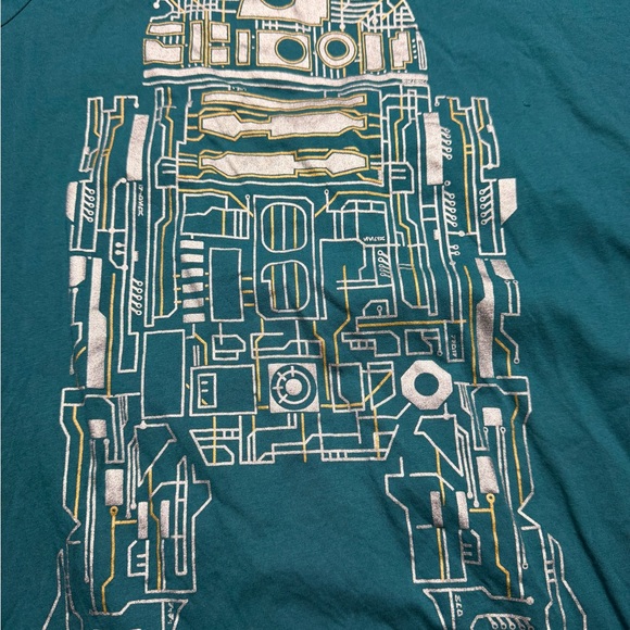 Disney Teal R2-D2 Women's Blouse - Picture 4 of 5
